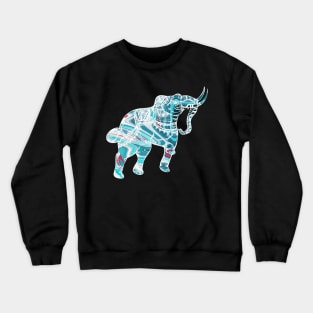 Ornate Thai Elephant In A Colorful Illustration Crewneck Sweatshirt